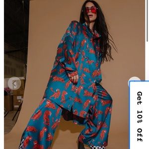 Dressed in LaLa wild woman satin playsuit